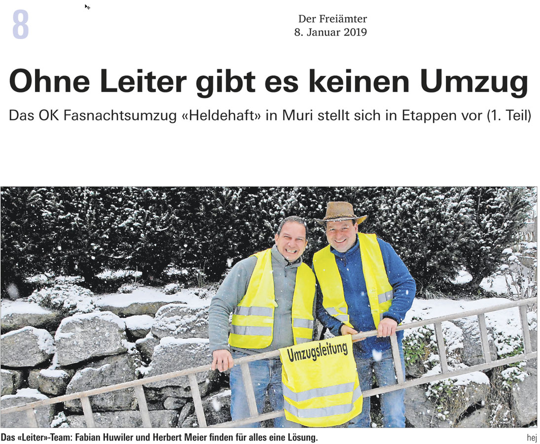 Ohne Leiter gibt es keinen Umzug