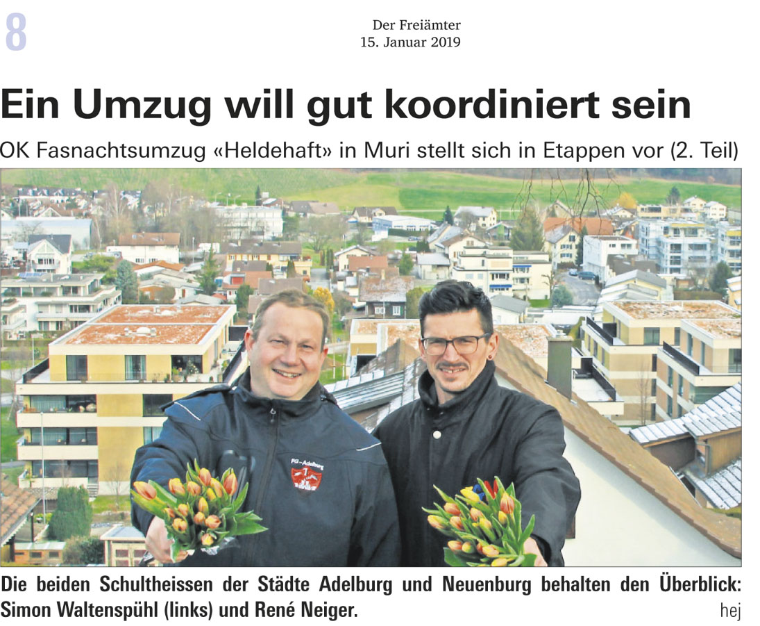 Der Umzug will gut koordiniert sein